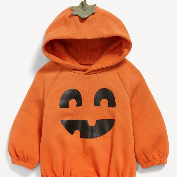 Baby Hooded Graphic One-Piece Romper jack o lantern - Picture 3 of 4